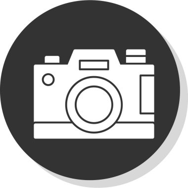 Kamera. Web simgesi basit illüstrasyon