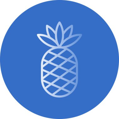 Ananas. Web simgesi basit illüstrasyon 