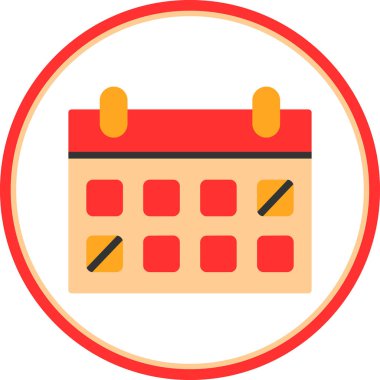 Takvim simgesi vektör illüstrasyonu