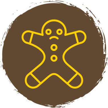 Zencefilli adam düz web simgesi basit illüstrasyon 