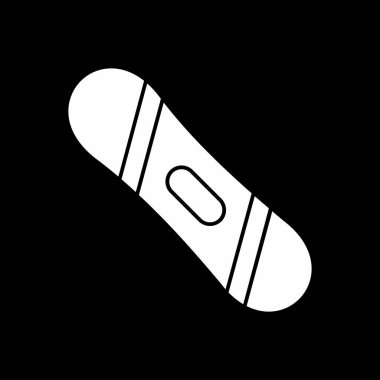 Snowboard düz ikonu, kış sporu konsepti, snowboard ekipman tabelası, vektör illüstrasyonu 