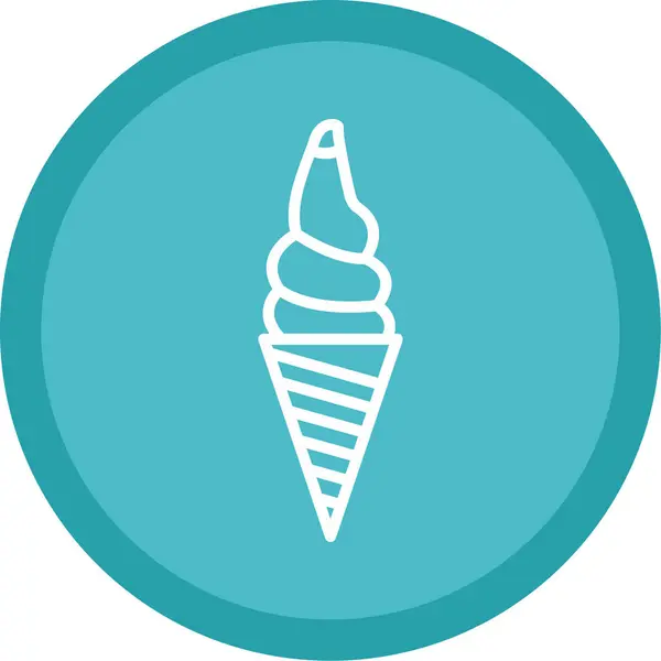Dondurma Ikonu Vektör Illüstrasyonu — Stok Vektör
