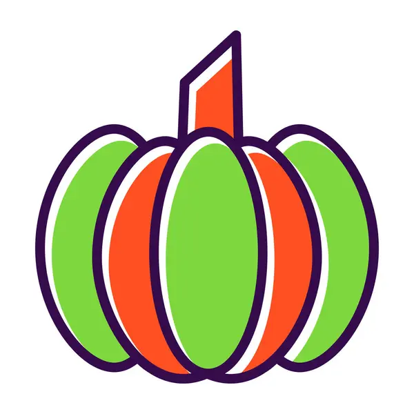 Pumpkin Web Icon Vector Illustration — Stok Vektör