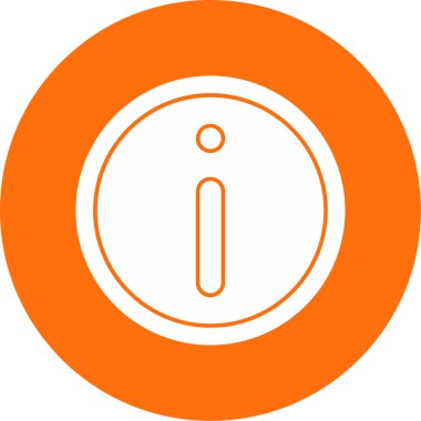 Basit bilgi işareti simgesi, vektör illüstrasyonu