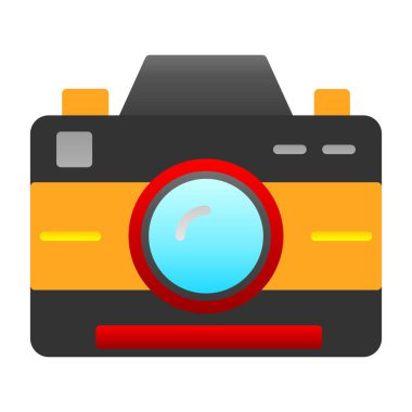 Fotoğraf makinası. Web simgesi basit illüstrasyon