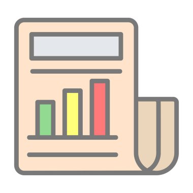 gazete simgesi, vektör illüstrasyonu basit tasarım