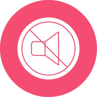 Sessiz simgenin vektör illüstrasyonu 