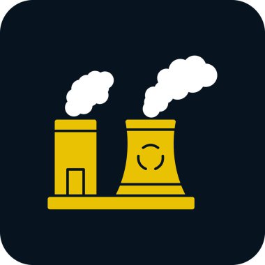 Fabrika kirliliği simgesi, vektör illüstrasyonu basit tasarım