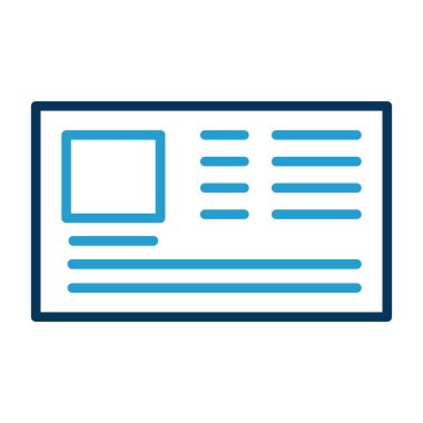 Kimlik kartı web simgesi, vektör illüstrasyonu 