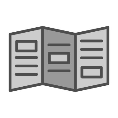 Broşür simgesi, vektör illüstrasyonu basit tasarım