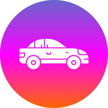 araba simgesi, vektör illüstrasyonu 