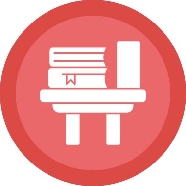 Kitap simgesi, vektör illüstrasyonu basit tasarım