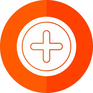 Artı işaret simgesi, vektör illüstrasyonu