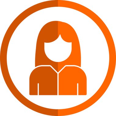 kadın avatar simgesi, vektör tasarımı 