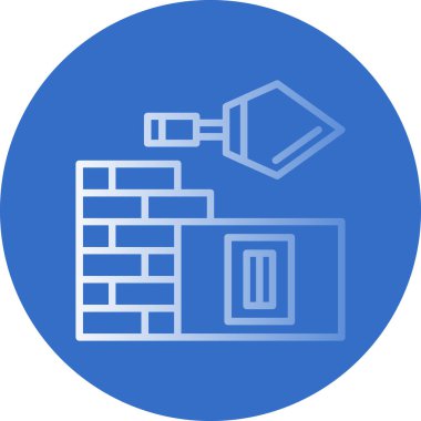 İnşaat konsepti tasarımı, duvar vektörü illüstrasyonunun alçılanması 10 gramlık