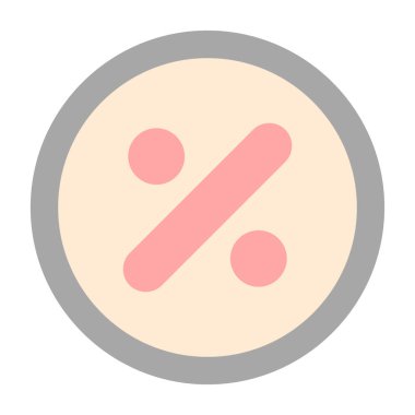 Basit yüzde simgesi, vektör illüstrasyonu