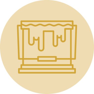 Kova Ağı simgesini boya, vektör illüstrasyonuName 