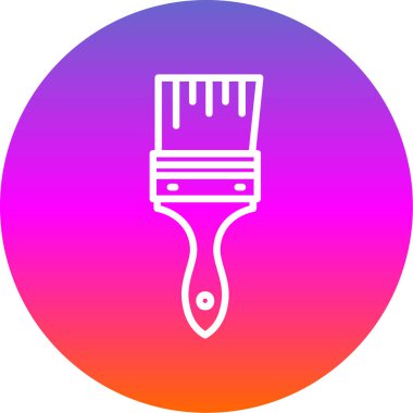 Boya fırçası simgesinin vektör illüstrasyonu