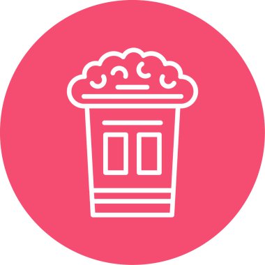 Patlamış mısır kovası. Web simgesi basit illüstrasyon