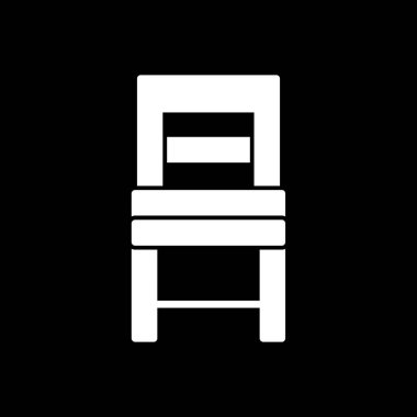 Sandalye ikonu. düz dizayn