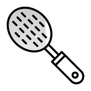 Slotted Spoon web simgesi basit tasarım illüstrasyonu 