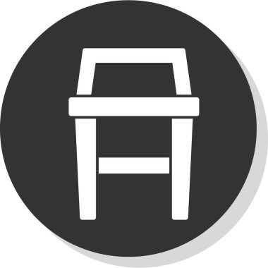 Sandalye. Web simgesi basit illüstrasyon