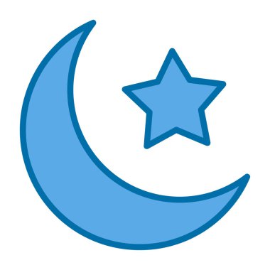 Ay simgesi, vektör illüstrasyonu basit tasarım