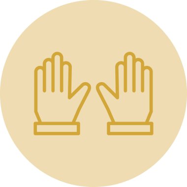 Eldivenler düz simge, vektör çizimi  