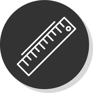 ruler icon, vector illustration simple design