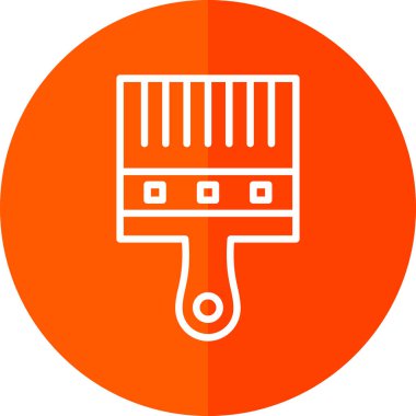 Boya fırçası simgesinin vektör illüstrasyonu