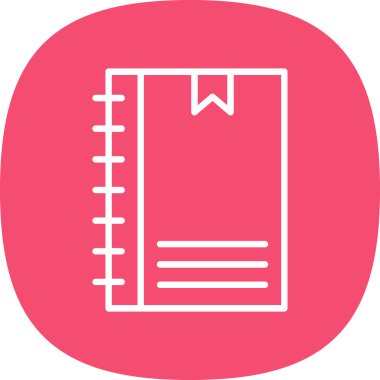 Modern Not Defteri simgesinin vektör illüstrasyonu                            