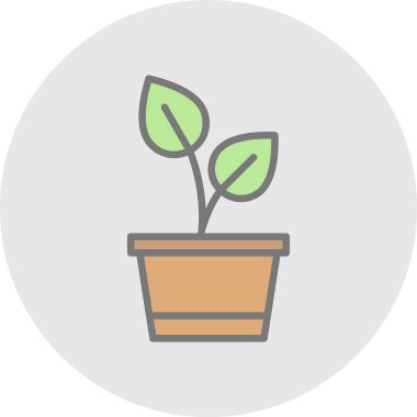 bitki simgesi vektör illüstrasyonu