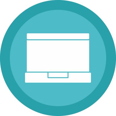 dizüstü bilgisayar simgesi, vektör illüstrasyonu basit tasarım