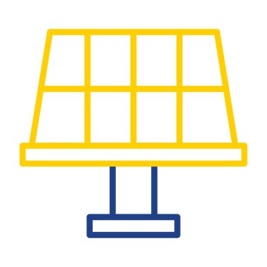 Güneş enerjisi simgesi, vektör illüstrasyonu