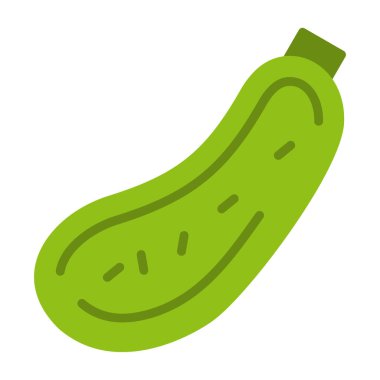 Çizgi film salatalık simgesinin vektör çizimi