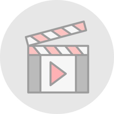 video kamera ikonu vektör illüstrasyonu