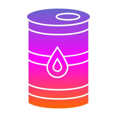 Petrol varili ikon vektörü. İnce çizgi işareti. izole edilmiş sınır sembolü çizimi