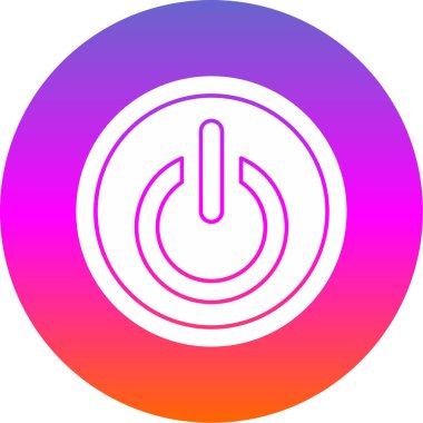 Güç düğmesi. Web simgesi vektör illüstrasyonu 