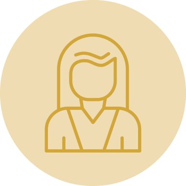 kadın avatar simgesi, vektör tasarımı 
