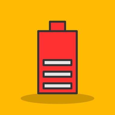 Pil simgesinin vektör illüstrasyonu