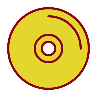 CD mi? Web simgesi basit illüstrasyon