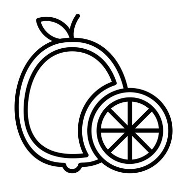 limon meyve vektörü basit simge