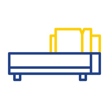 yatak ikonu vektör illüstrasyonu