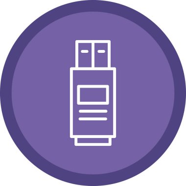 Usb satır simgesi. Tasarım için web şarkısı.