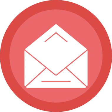 Basit harf zarfı simgesi, vektör illüstrasyonu