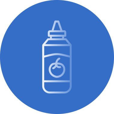 Sos yassı simgesi, vektör illüstrasyonu 