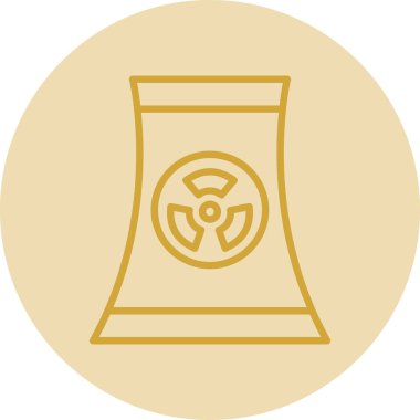 Nükleer. Web simgesi basit illüstrasyon