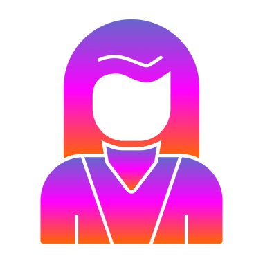 kadın avatar simgesi, vektör tasarımı 