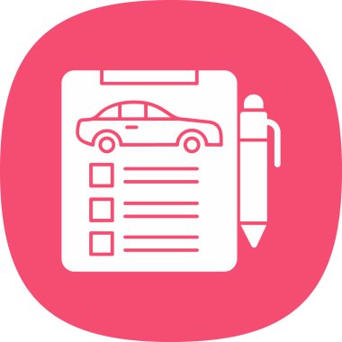 Araba sözleşme simge vektör çizim