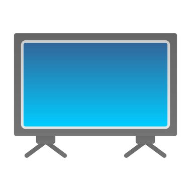 TV 'yi yönetti. Web simgesi basit illüstrasyon